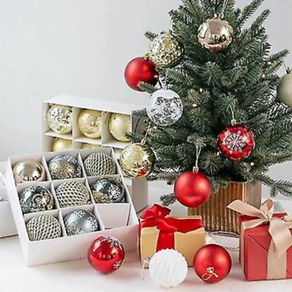 Ball Baubles Stort Tre Rotter Jul Hengende Pynt Rotte