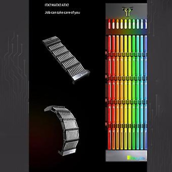 Psu Jatkojohto Rgb Kanavointikansi Sateenkaarilinja 24pin Atx Kaapelimodi Sinfonialinja, 5v Ra