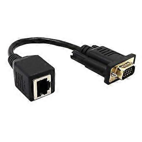 VGA till RJ45 Adapter Nätverkskabel till VGA Nätverkskabelkontakt Monitor till Nätverkskabelkontakt VGA Förlängare