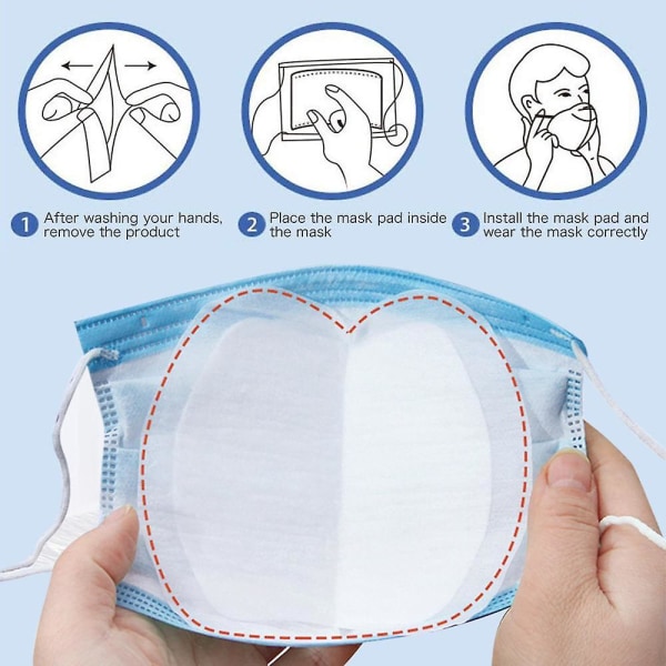 Filter-skyddande filter 3 lager utbytbart anti-dimma filter för andningsfilter insats non-woven, oberoende förpackning 100 st