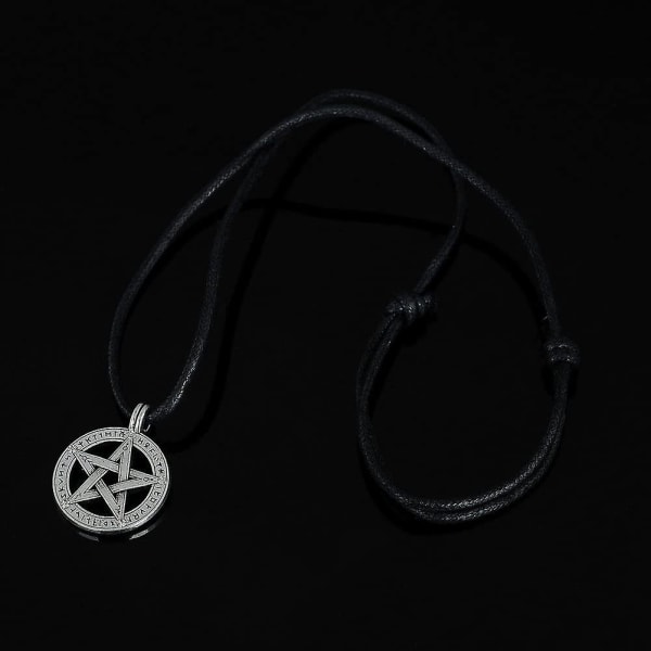 Övernaturlig Pentacle Pentagram hänge Halsband Häxskydd Star Amulet Gift