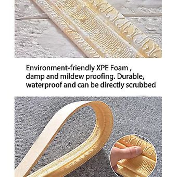 3D Itsekiinnittyvä Kuori ja Liimaa Seinäraja Vedenpitävä (2,3 m)