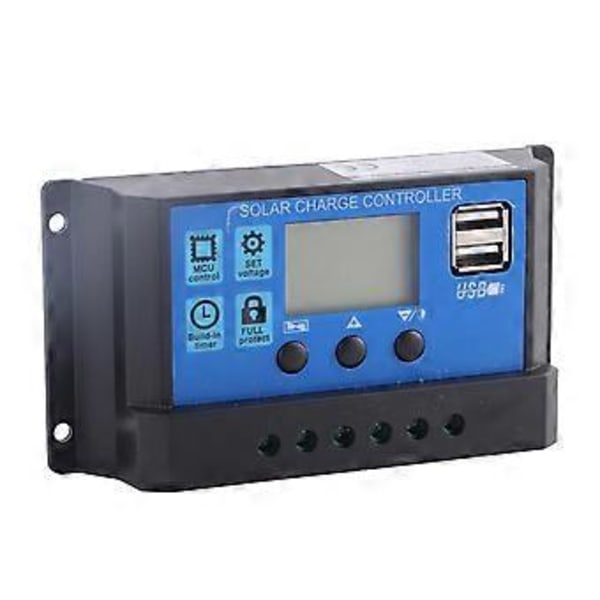 12V 24V Auto 20A Lyijyakku Aurinkolataussäädin PWM-säädin Kaksois-USB 5V Ulostulo
