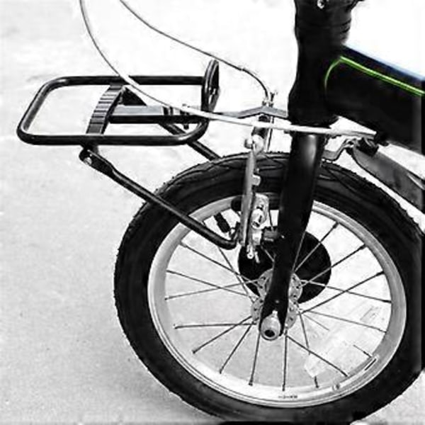 14 tommer Sammenklappelig Cykel Front Bagagebærer i Aluminiumlegering til 412 V Bremse Hylde Justerbar Cykel Front Bagage