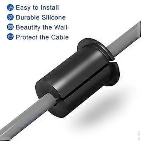 Kaapelinreitityssarja, seinäholkki 1 tuuman seinäreiälle, kaapelin läpivientiholkit, seinäholkki Ethernet-kaapelille (8 kpl)