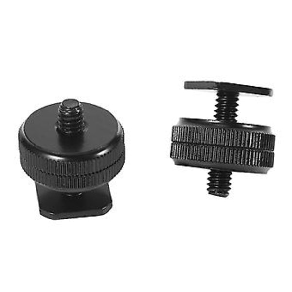 1/4 tum-20 Blixtskofäste Adapter Tr Skruv Till Blixtsko För DSLR Kamerarigg (2-pack)