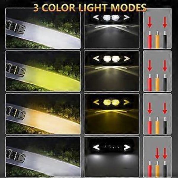 6 Tommers LED Lys Bar 120W LED Bar Offroad Arbeidslys Hvit Gul Kjørelys for Bil Lastebil ATV SUV RV Motorsykkel