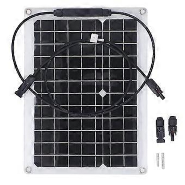 Lite Solcellepanel Fleksibelt Sett 18V 15W for Batterilading Sikkerhetskamera Automatisk Port Hønsehus Båt Off Grid