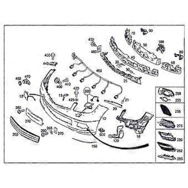 Parkeringssensor Kabel för C-Klass W204 2007-2013 Kablage 2044403640