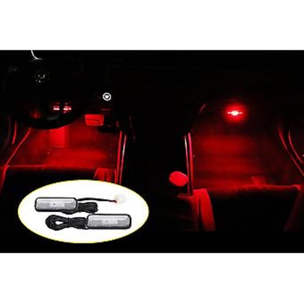 2 stk. Bil LED Indvendig Rotte Lampe Ambient Fod Til 10. 2018-2020