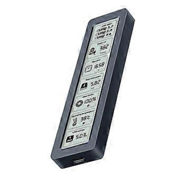 M.2 NVME/NGFF SATA SSD-kabinett med skärm Intelligent Digital Hälsoövervakning USB3.2 Gen2 Type-C 10Gbps