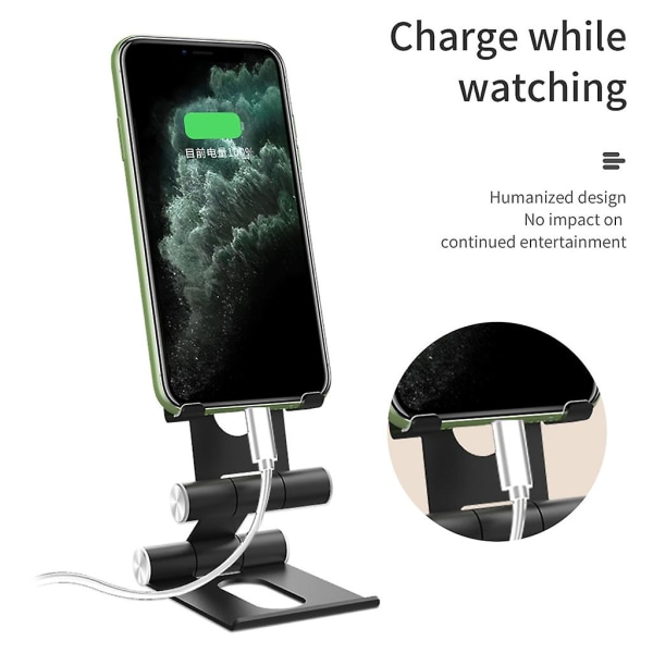 Aluminiumlegering Skrivbordsstativ Fällbar Surfplatta Hållare Fler-vinkel Justerbar Mobiltelefonhållare