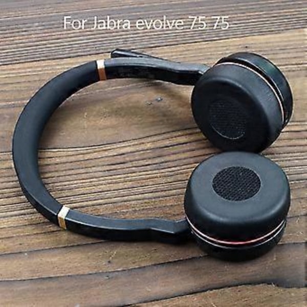 Elastiska Öronkuddar Skydd för Evolve 75 75+ Hörlurar Brusreducerande Öronkuddar Proteinläder Öronkuddar Ärmar Öronmuffar