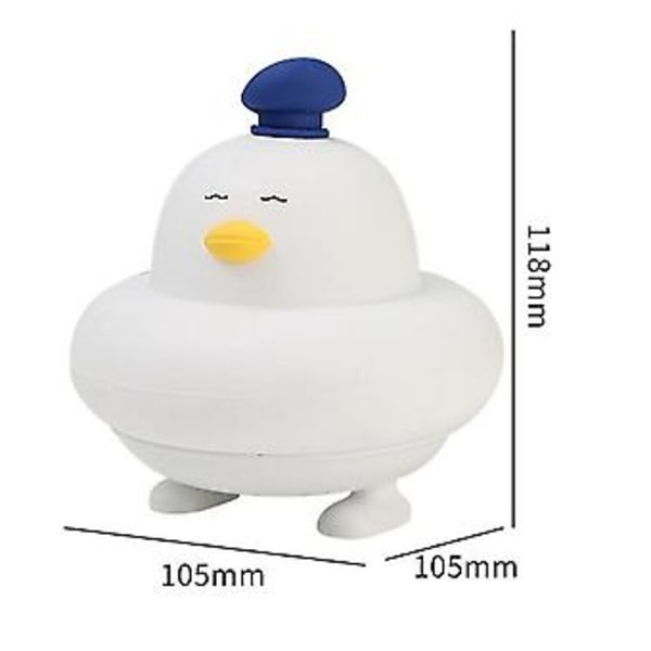 USB Genopladelig Natlampe Silikone Natlamper Blå