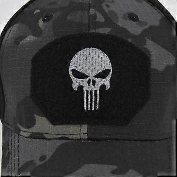 Skull Utomhus Bergsklättring Hatt Sommar Solskydd Broderad Keps Broderad Basebollkeps Arméfläkt Taktisk Keps