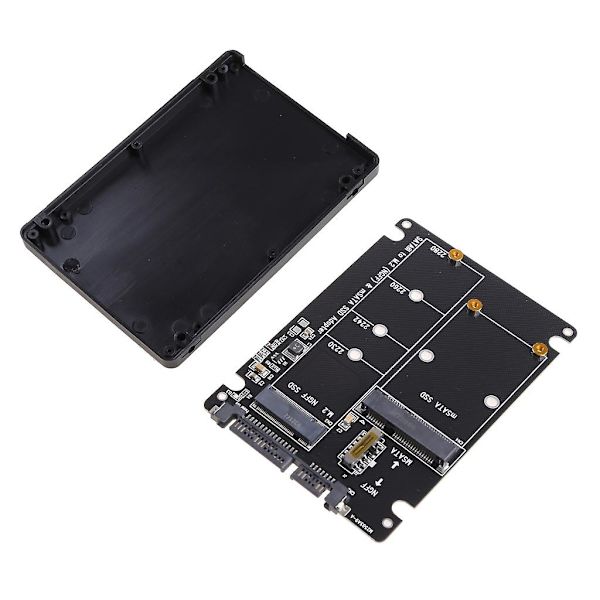 2 i 1 Msata/for M.2 Ngff til Sata3 Adapterkort Kabinett for 2.5\" Ssd Pc