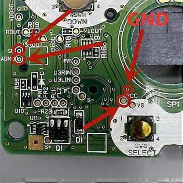 1 st Låg Effekt Volymökning Ljud Digital Effektförstärkarmodul för GAMEBOY ADVANCE SP för SP Ljudförstärkare