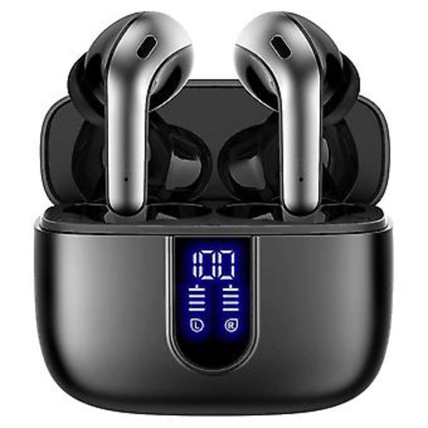 Bluetooth Hörlurar True Wireless Earbuds 60h Speltid LED Display Hörlurar In-ear Hörlurar Med Mikrofon För TV
