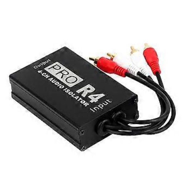 Audio Isolator 4CH Audio Støjreduktion Jordforbindelsesisolator til Bil Audio Modifikation, Let at Bruge