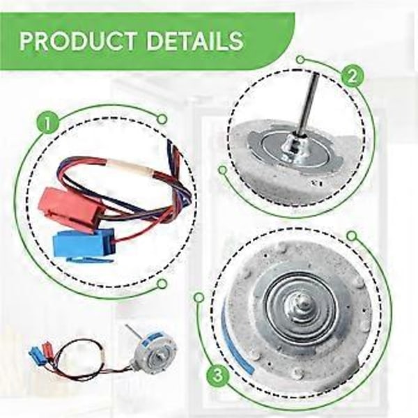 For Ximenzi Kjøleskap Motor Børsteløs DC Kjøleskap Viftemotor FDQB28BS4 DC12V