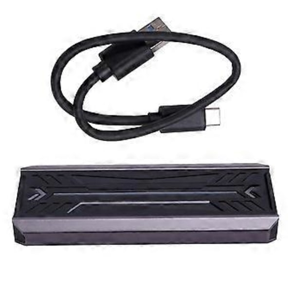 Dual Protocol SSD NVME M2 Harddisk Kabinett RGB Aluminium M.2 til USB3.1 Gen1 5Gbps Gen2 10Gbps Type C NGFF NVME Case