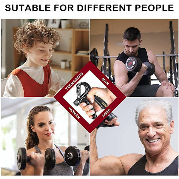 Handgrepp Grip Strengthener för muskelstärkning, justerbara grepptränare för män och kvinnor, Gripper Trainer, set om 2