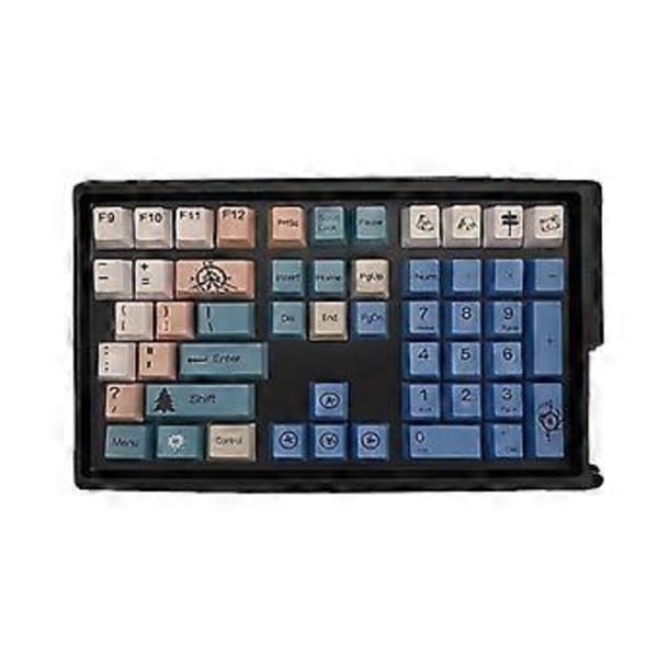 PBT Keycap OEM Profil Fem-Sidet Dye-Sublimering Keycap 108 Taster Lysbestandig Personlighet for Tast for Mekanisk Tastatur