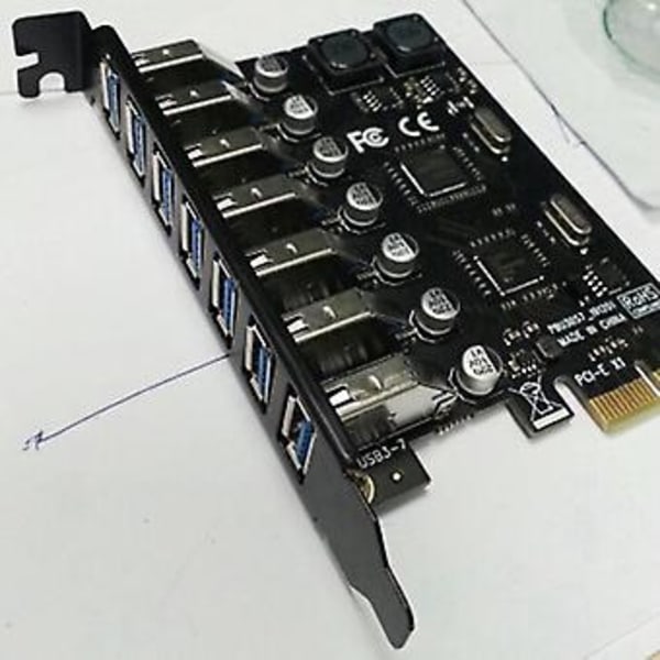 Usb 3.0 Pci Express -sovitin Pci E - 7 portin Usb 3 -laajennuskortti Usb3 Pcie Pci-e X1 Contro