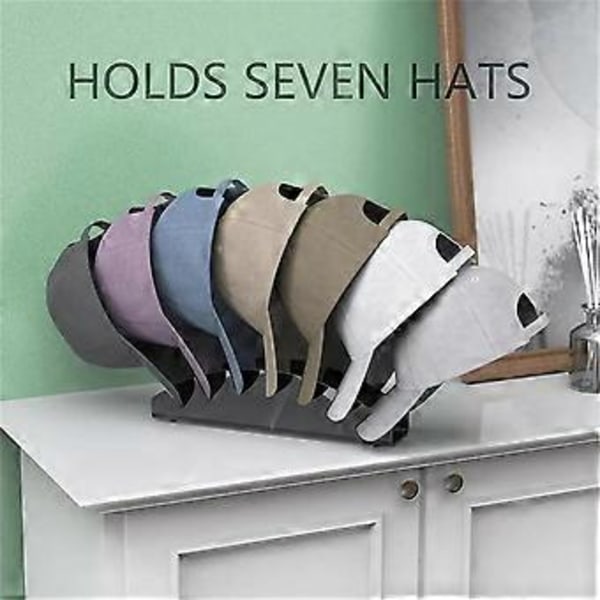 2 STK Hatteholder til Baseball Caps Akryl Hatteorganisator Hatteopbevaring til Baseball Caps Ingen Installation Akryl Hatteorganisator
