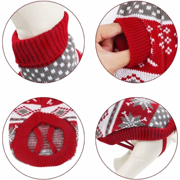 Hund Vinter Sweater Frakke（Rød，L）-Fei Yu