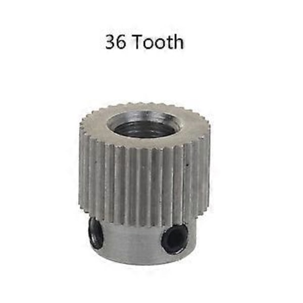 MK7 MK8 Extruder Drivhjul i Rostfritt Stål 36 Tänder Extruderhjul Remhjul för 3D-skrivare (5mm/0.2'' Hål)