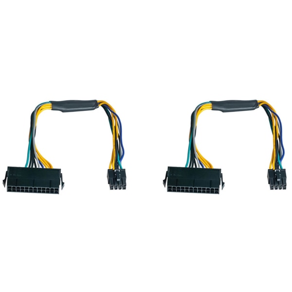 2x 24 pins til 8 pins Atx Psu strømadapterkabel for Optiplex 3020 7020 9020 Precision T1700 12-tommers(