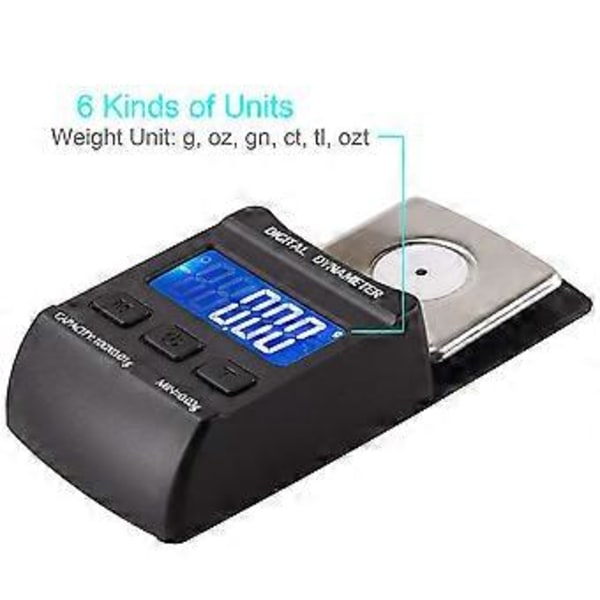 100G / 0.01G Digital platespiller stylus kraftmåler LP platespiller nåltrykkmåler med 10G kalibreringsvekt