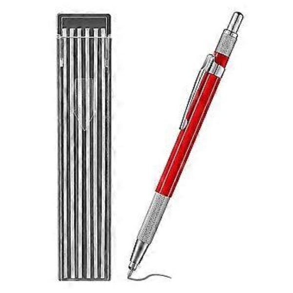 Svetsarpennor med 12 st Silver Streak Refiller, Metallmarkör Mekanisk Svetspenna Rörläggare