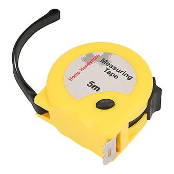 5M Stål Måttband med Automatisk Återgång, Måttband med Lättläst Skala, Slitstarkt, Metriskt & Imperial, för Bygg och DIY