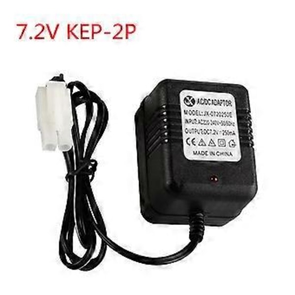 Tålig laddare för 7.2V Ni-Cd Ni-MH SC-batteri Ingång AC 110V-240V Utgång 7.2V 250mA med Tamiya KET-2P-kontakt för RC-leksak