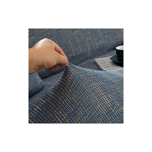 Armlös sofföverdrag 3-sits stretch sofföverdrag All Over hopfällbart soffskydd, universell halkfri soffhandduk 180-210cm (bladtryck) HIA