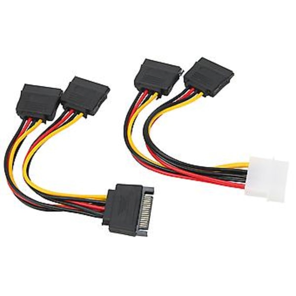 Pin IDE -virtajohto, 2 kpl kiintolevyn virtajohto Pin SATA -virtakaapeli kiintolevyn virtajohto, pidennetty kestävyys