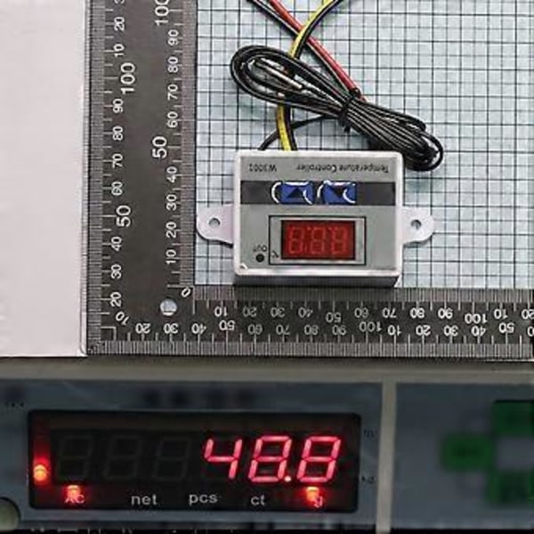 Digital Temperaturkontroller Display Termostat Kontrollbrytare och Termistorsensorer Temperaturprob (220V 1500W)