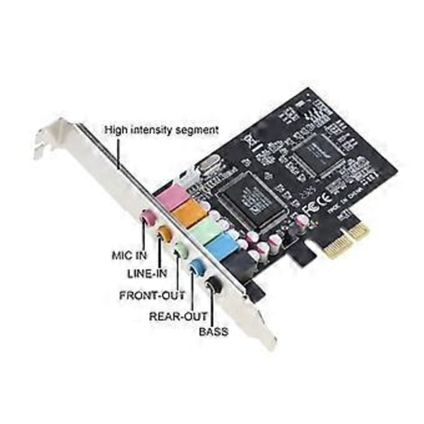 5.1 Internt Lydkort for PC for Windows 8 3D Stereo PCI-e Lydkort CMI8738