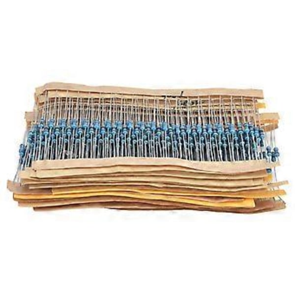 600 stk. Metalfilmmodstande 30 Værdier 101M 1/4W 1 Modstandssortiment til DIY-projekter