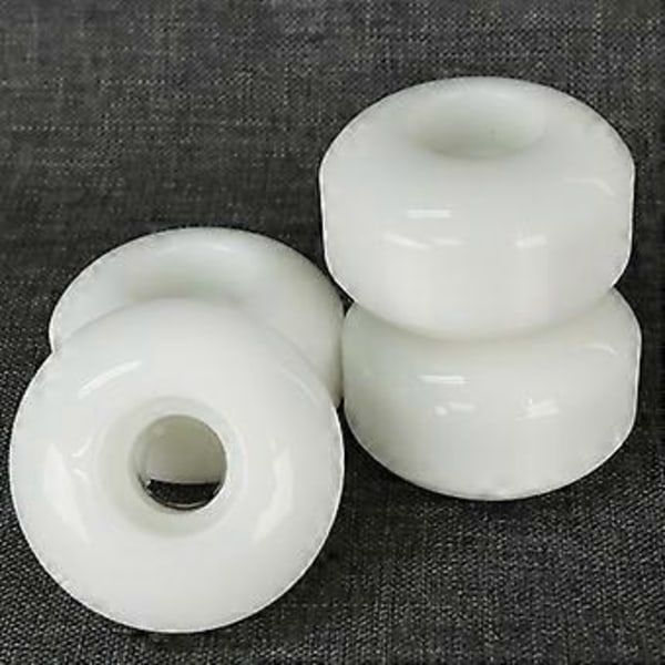 4 stk. skateboard longboard hjul 52 mm 95A vej skate bevægelseshjul med 8 stk. ABEC-11 forseglede lejer, hvid