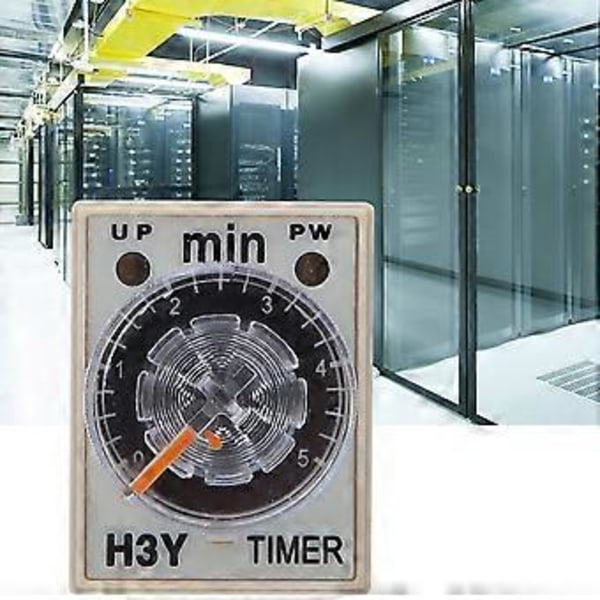 Tidsrelé H3Y-2 8 Pins Høy Nøyaktighet Justerbar Hvitevarer Elektrisk Utstyr 0-5 Minutter 110VAC