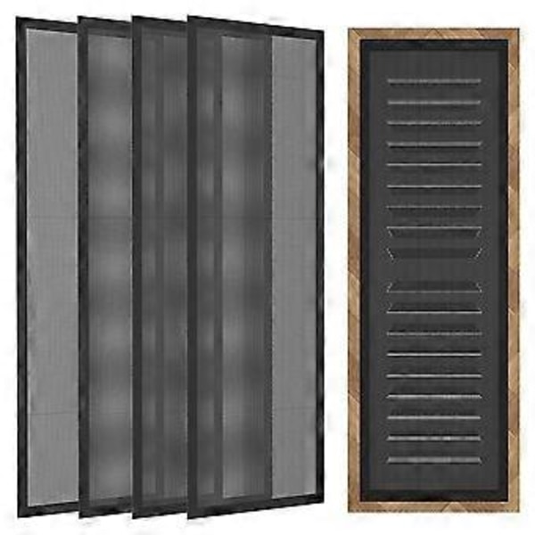 Magnetiska registerlock Luftventilationsskydd Mesh Ventilationsskydd för Hem Golv Tak Fånga Skräp Hår Insekter (4x12 Tum)