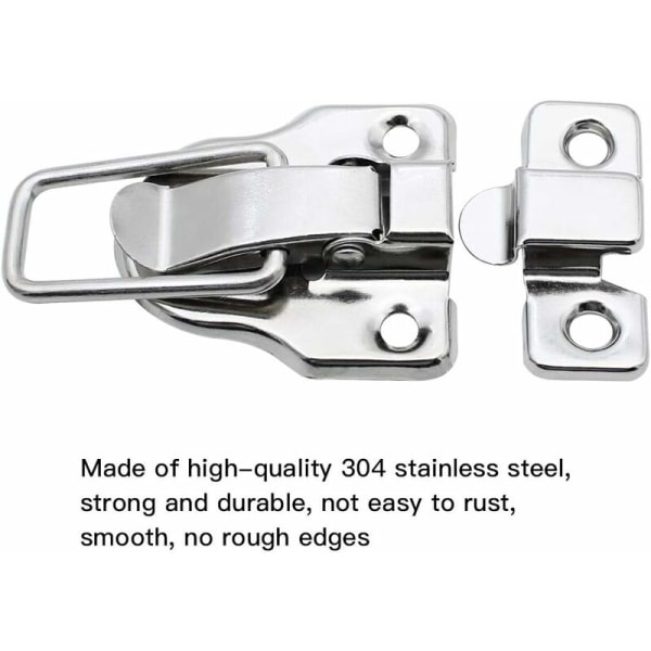 8 Pakk Robuste Lås Toggle Catch Latch Clasp Metall Hasper for Boks Kasse Skap Boks Kosmetikkboks Flyboks Medisinboks Koffert Treboks