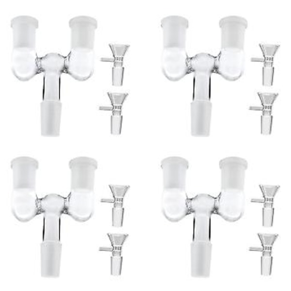 Lasiputkisovitin, 14 mm uros kaksois 14 mm naaras -sovittimeen