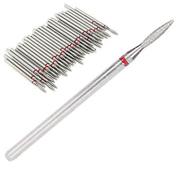 50 stk. Profesjonell Neglepoleringsslipehode Neglebor Bits Manikyrverktøy Tilbehør F‑1,8 mm / 0,1 tommer