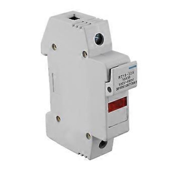 RT18-32X AC 380V 32A 1-polig 10x38mm DIN-skenfäste Säkringshållare Bas