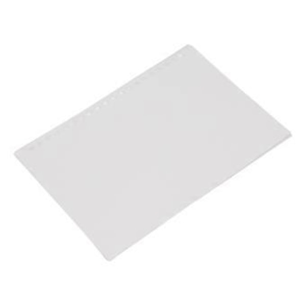 50 stk. arkbeskytter papirinnbinding matt A5 20 hull PP plast for presentasjon hvit