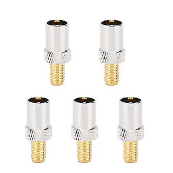 RF Koaksialadapter, 5 stk. TV Hunn til SMA Adapter TV Hunn til SMA Hunn Kobling Topp Ytelse